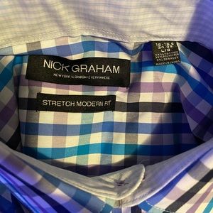 Men’s Nick Graham long sleeve button down with tie